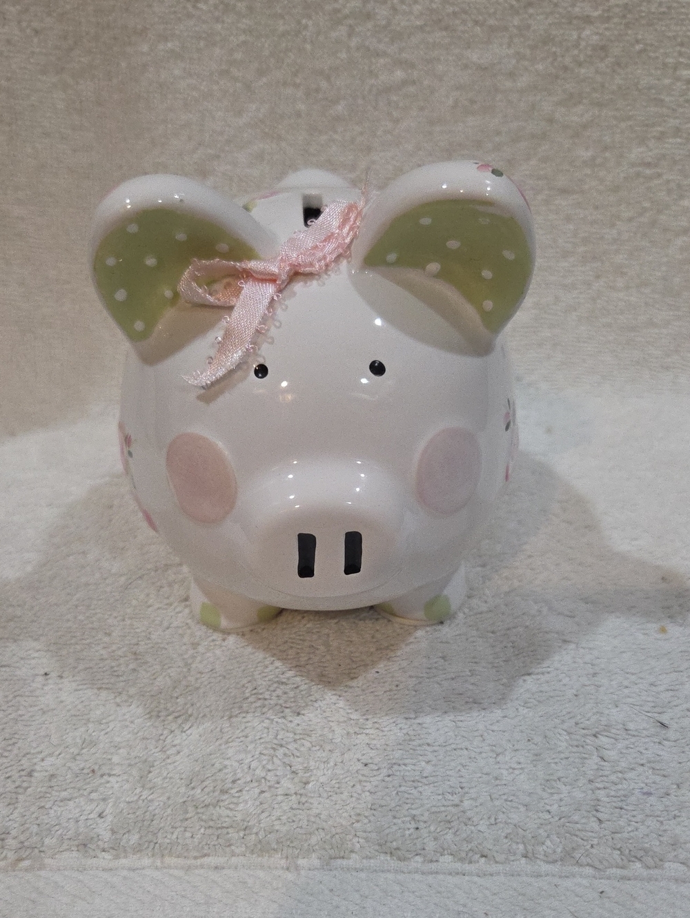 PIGGY BANK WITH FLORAL DESIGN
